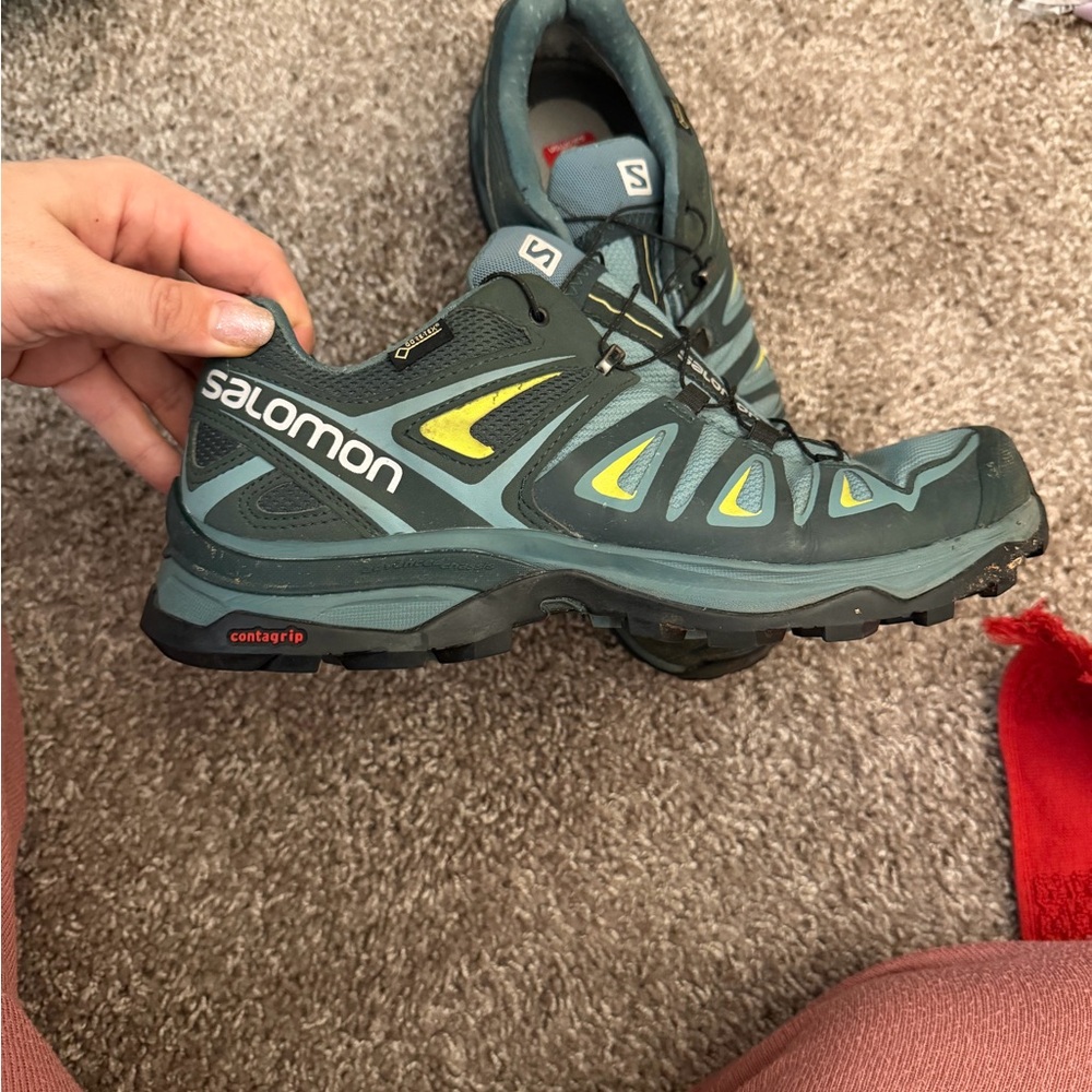 Salomon Women’s Trail Running Shoes - Green and Yellow